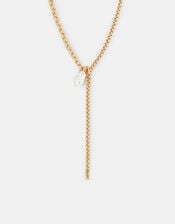 Pearl Charm Lariat Necklace, , large