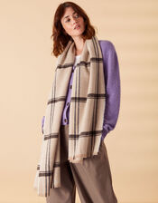 Check Blanket Scarf, , large