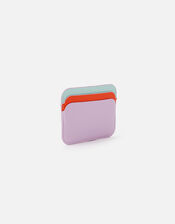 Curve Colour-Block Card Holder , Purple (LILAC), large