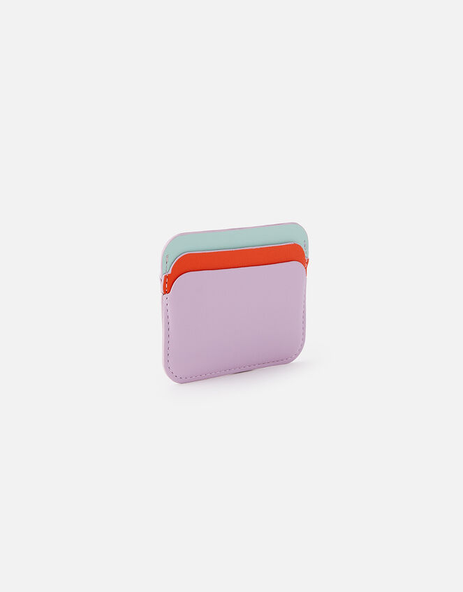 Curve Colour-Block Card Holder , Purple (LILAC), large