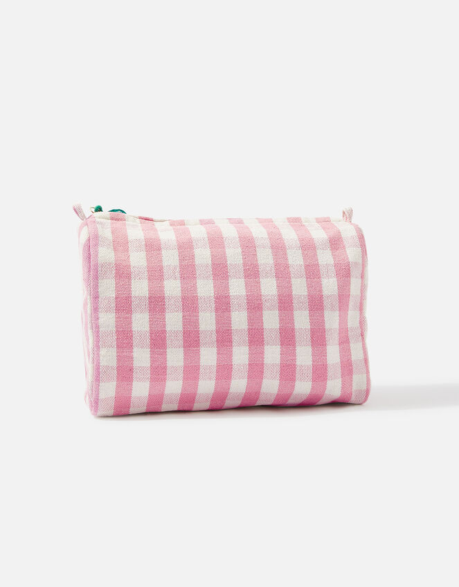 Cherry Charm Gingham Washbag, , large