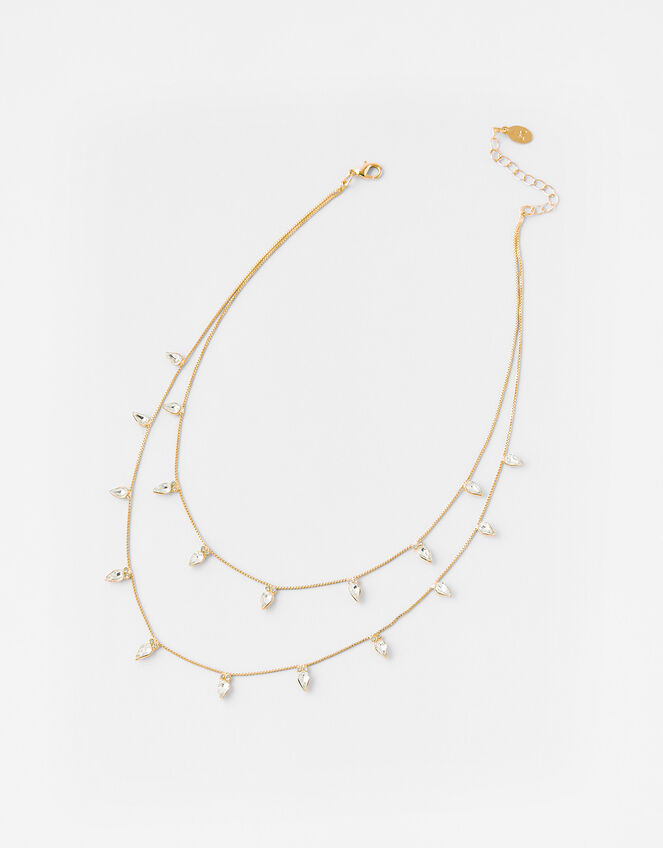 Joanna Teardrop Crystal Collar Necklace, , large