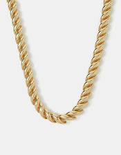 14ct Gold-Plated Twisted Wave Necklace, , large