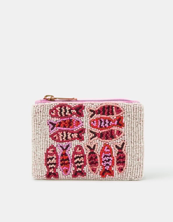 Fish Beaded Coin Purse, , large