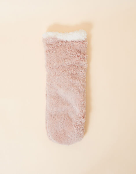 Fluffy Slipper Socks Pink, Pink (PINK), large