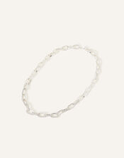Sterling Silver-Plated Chunky Pave Chain, , large