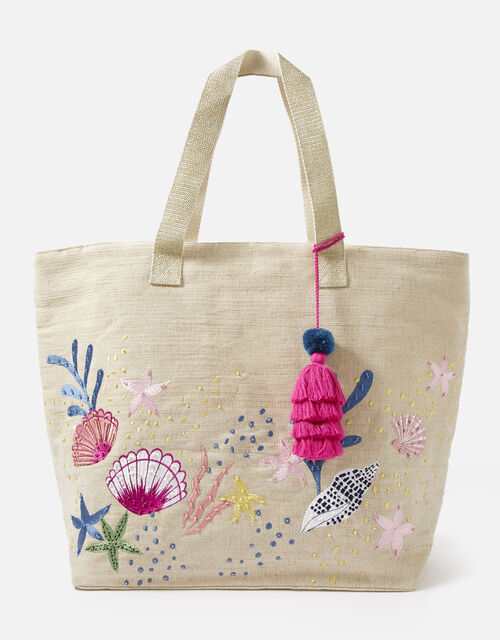 Under The Sea Embroidered Tote, , large