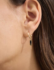 5-Pack Gemstone Stud & Hoop Earrings, Red (BURGUNDY), large