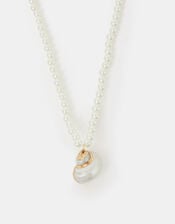 Shell Pendant Pearl Necklace, , large