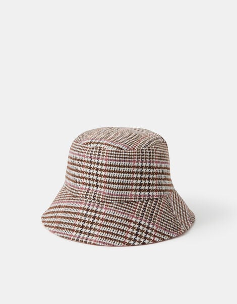 Check Print Bucket Hat, , large