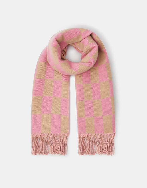 Checkerboard Blanket Scarf, , large