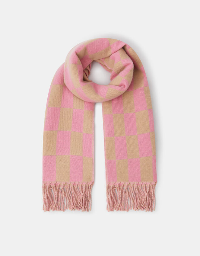 Checkerboard Blanket Scarf, , large