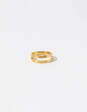 Gold-Plated Double Band Ring, Gold (GOLD), large