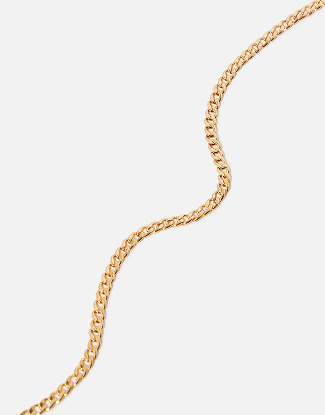 Gold-Plated Curb Chain Bracelet, , large