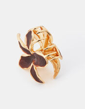 Tropical Flower Metal Claw Clip, , large