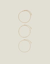 Chain Choker Necklace Set of Three, , large