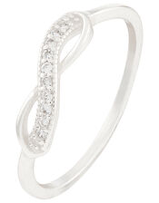 Sterling Silver Infinity Ring, Silver (ST SILVER), large