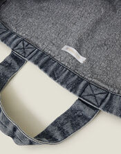 Washed Denim Tote Bag Blue, , large