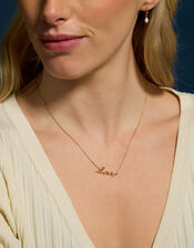 14ct Gold-Plated Love Necklace, , large