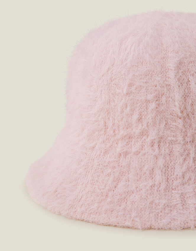 Fluffy Bucket Hat, Pink (PALE PINK), large