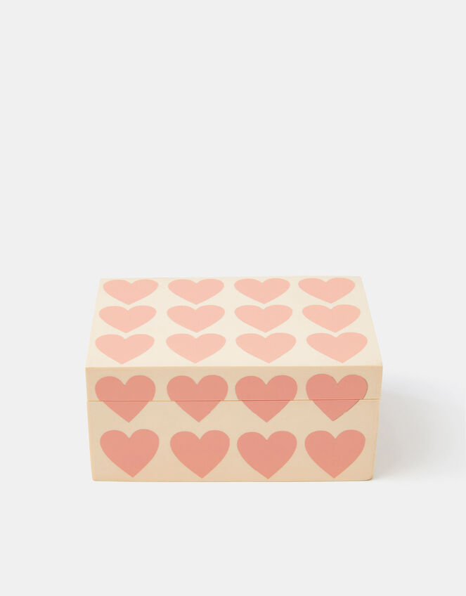 Heart Print Jewellery Box, , large