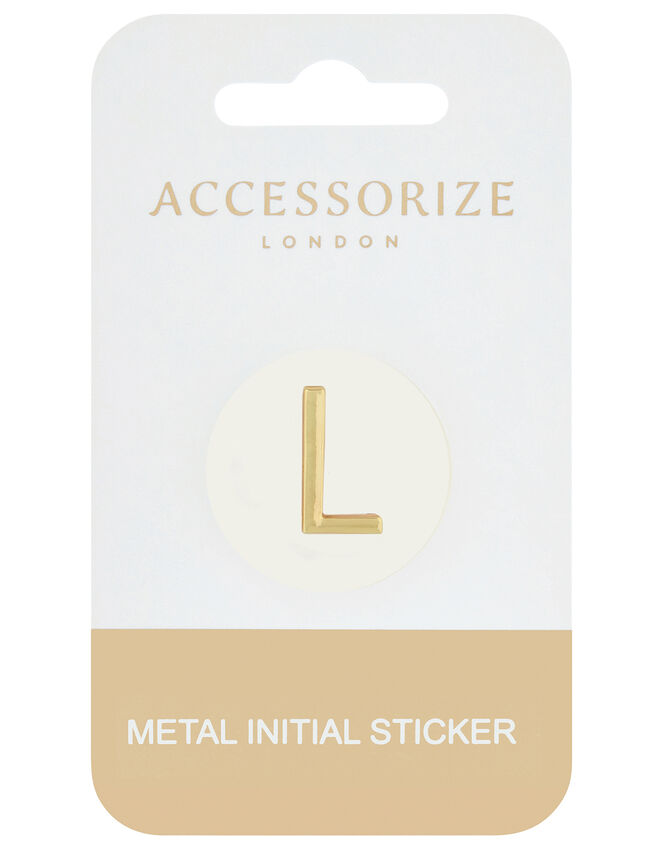 Metallic Initial Sticker - L, , large