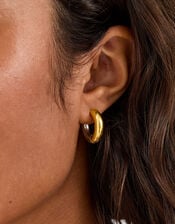 Stainless Steel Mixed Metal Hoop Earrings, , large