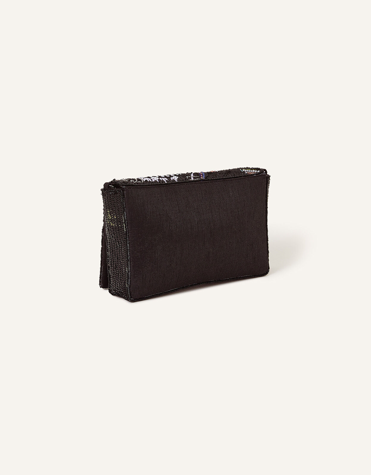 White fold over clutch bag top