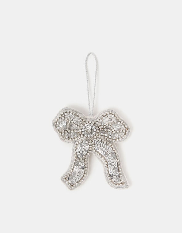 Embellished Bow Christmas Tree Decoration, , large