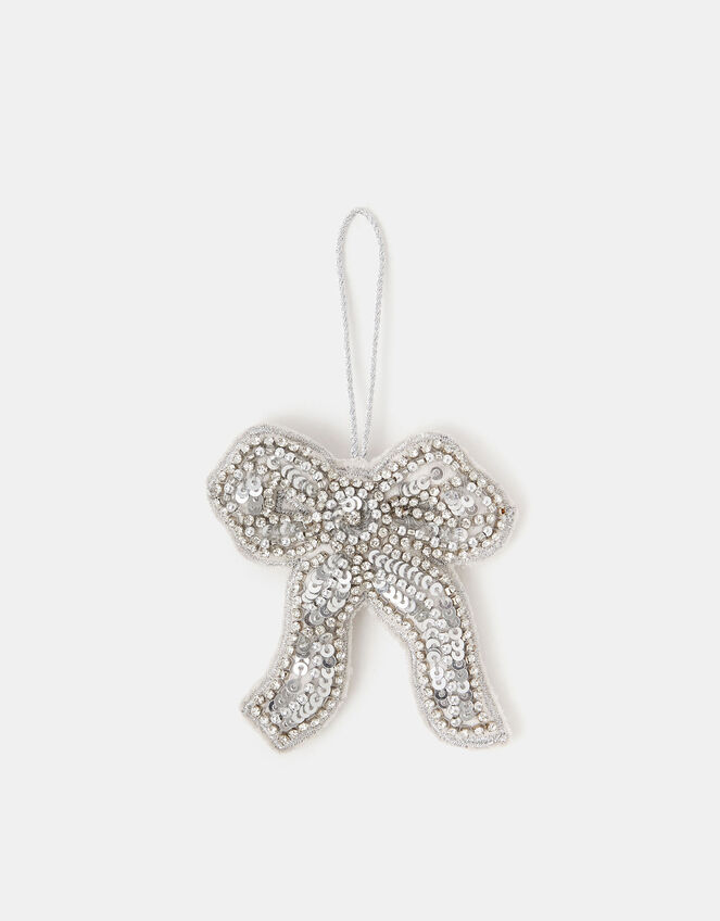 Embellished Bow Christmas Tree Decoration, , large