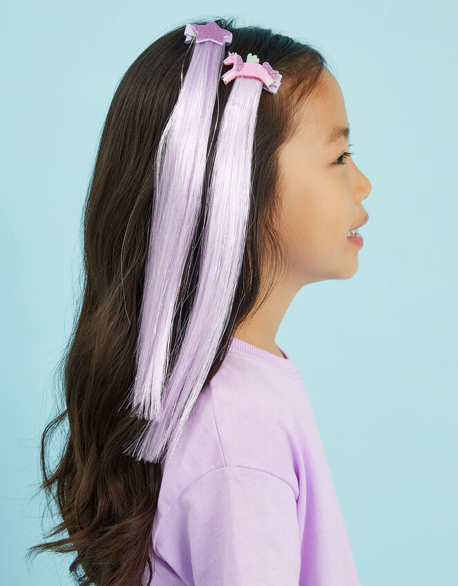 2-Pack Sparkle Faux Hair Clips, , large