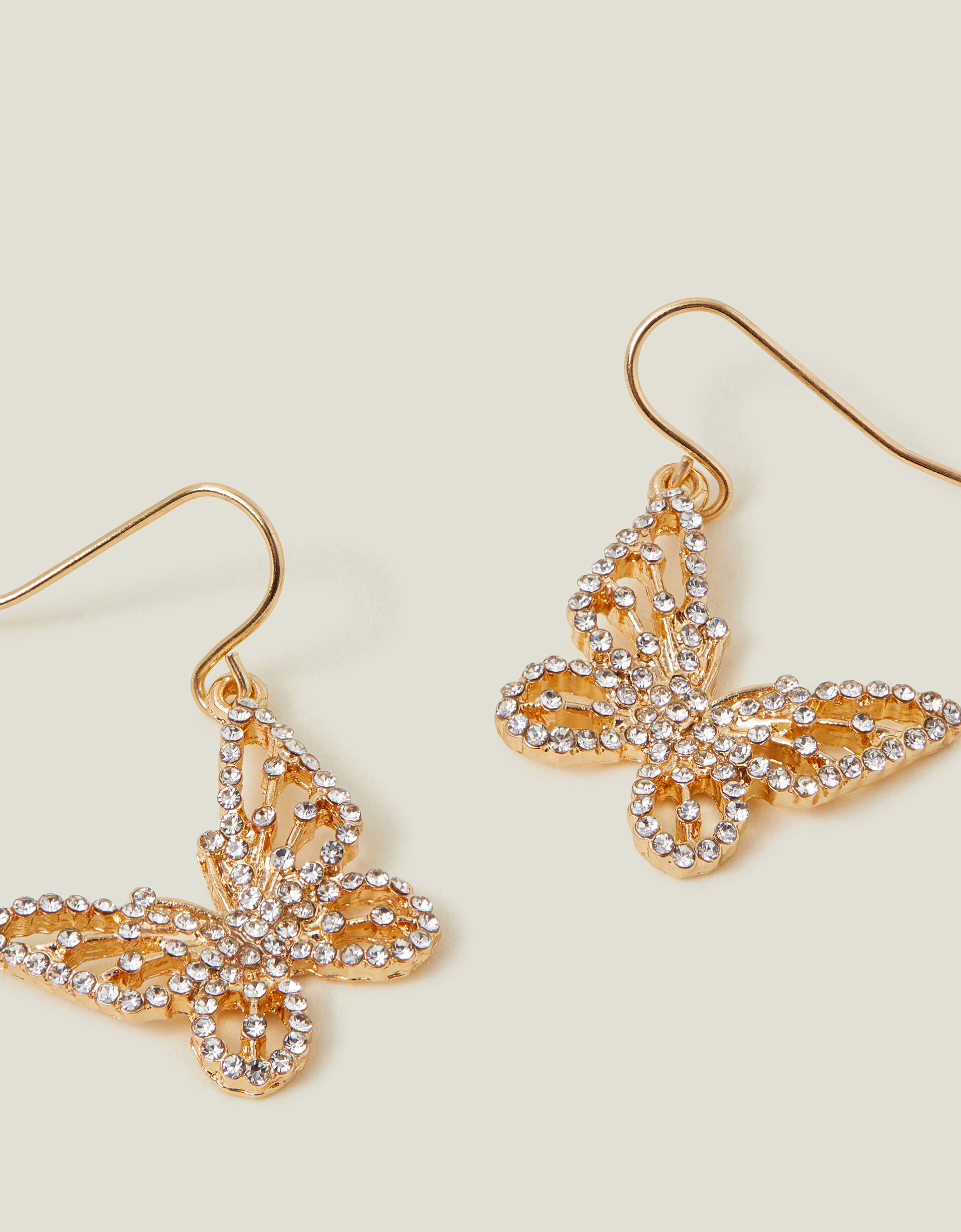Butterfly Pave Drop Earrings Drop Earrings Accessorize UK