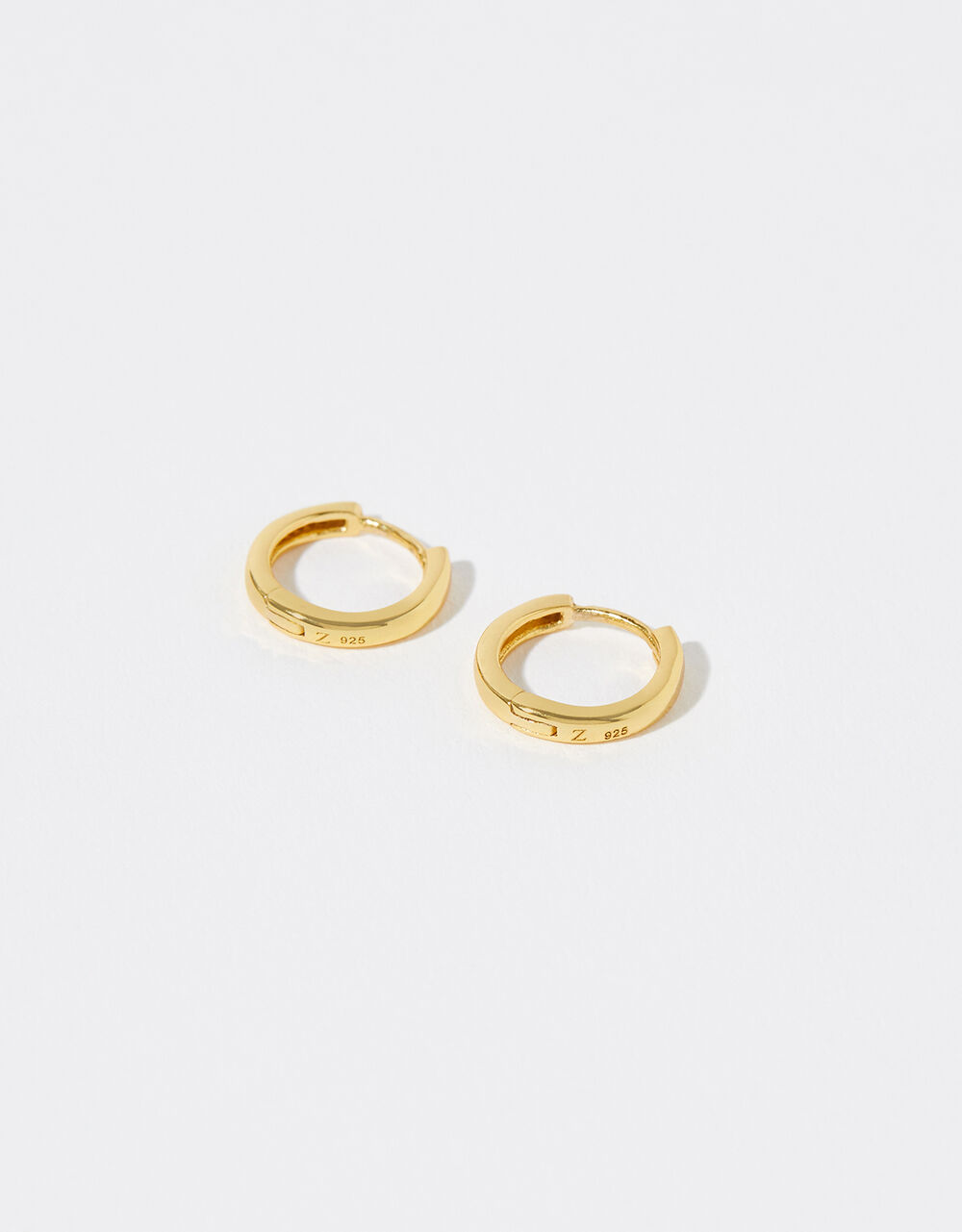 Gold Vermeil Huggie Hoop Earrings Z for Accessorize Accessorize UK