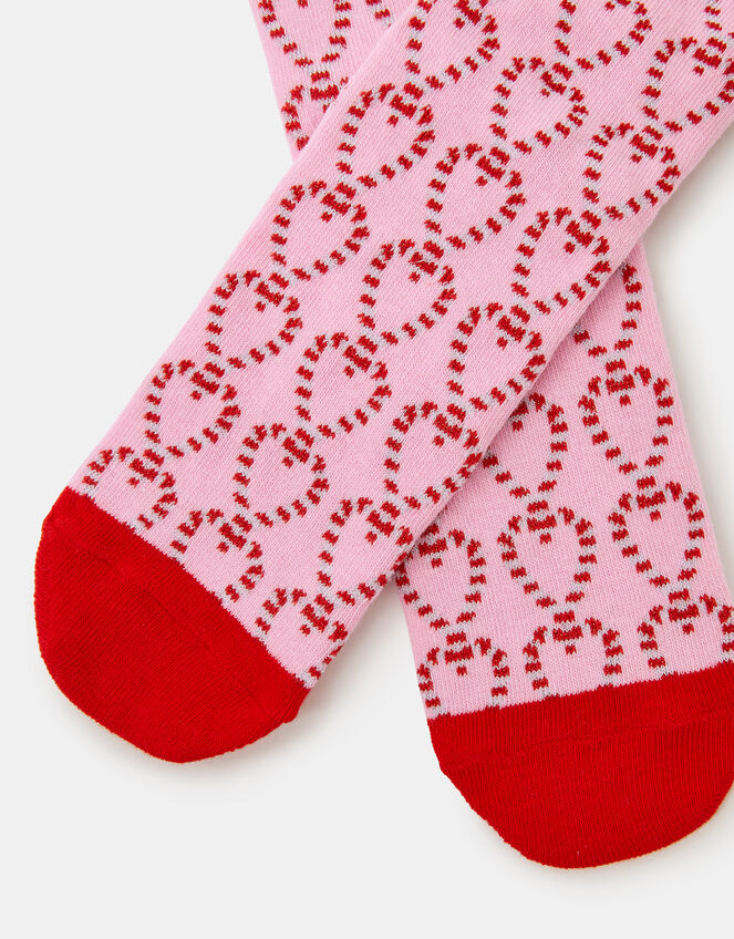 Candy Cane Heart Socks, , large