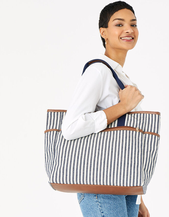 Stripe Large Picnic Bag, , large