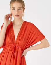 Lurex Kaftan with LENZING™ ECOVERO™, Red (RED), large