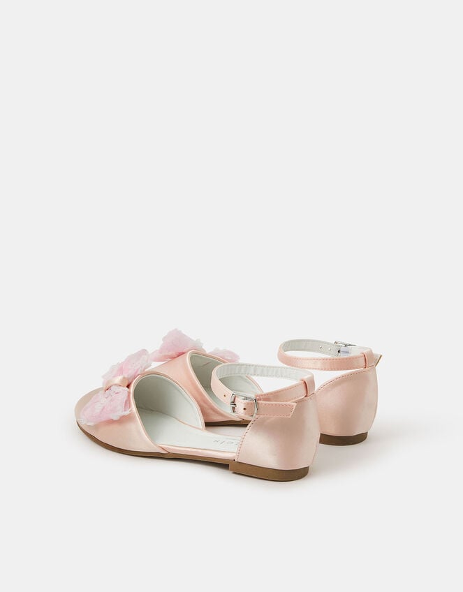 Girls Sequin Bow Two-Part Shoes, Pink (PINK), large