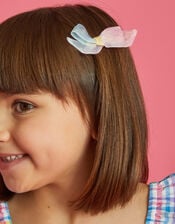 2-Pack Girls Ombre Bow Hair Clips, , large