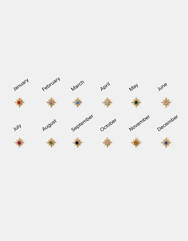4-Pack 14ct Gold-Plated Birthstone Celestial Earrings, Gold (GOLD), large