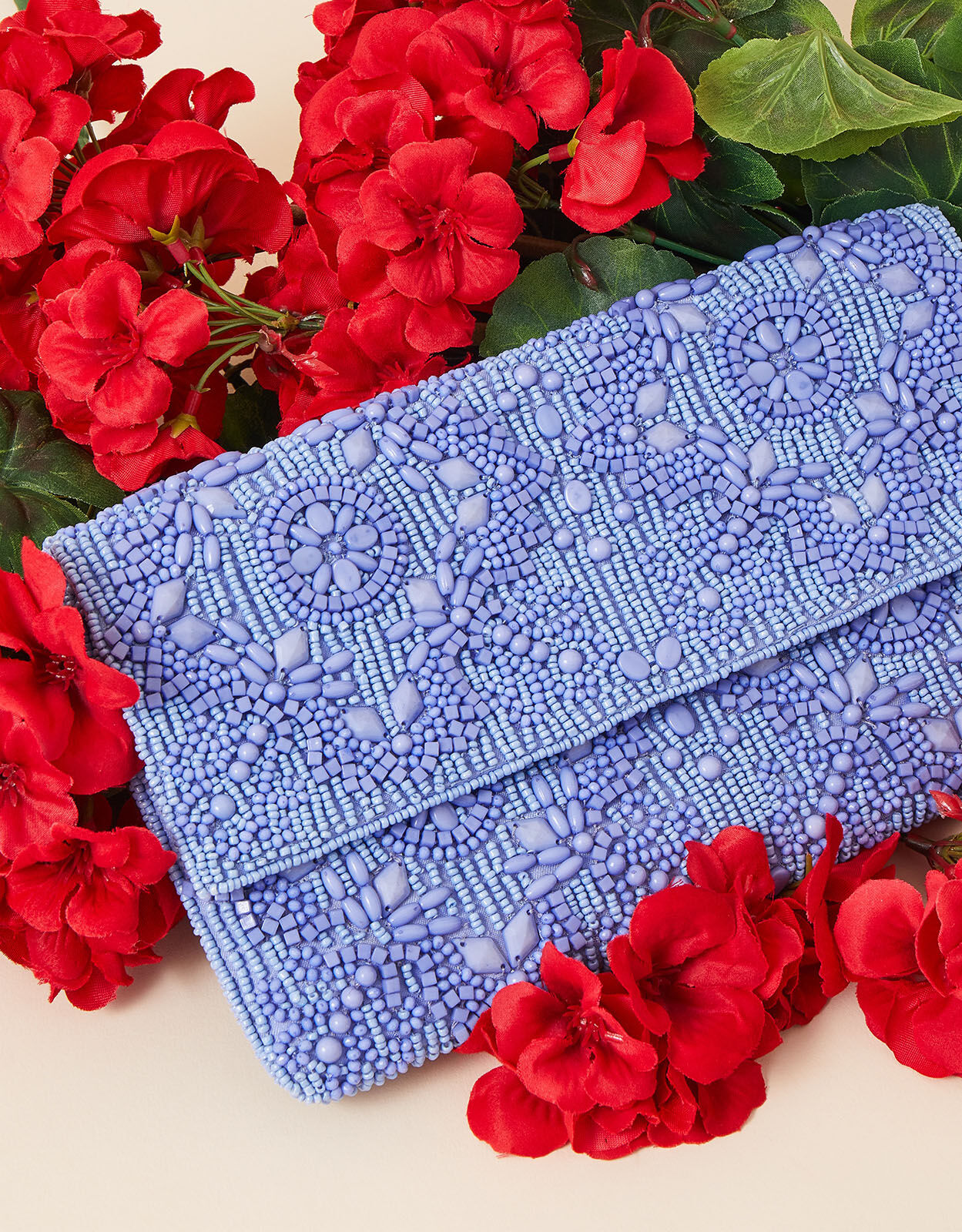 Cornflower blue clutch bag hot sale