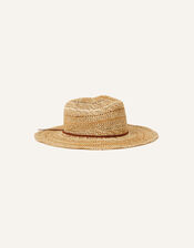 Two-Tone Weave Straw Hat, , large