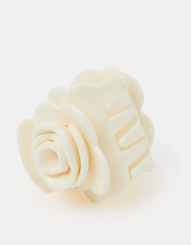 Rose Claw Clip, Cream (CREAM), large