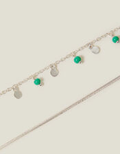 2-Pack Charm Chain Anklets, , large
