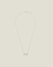 Sterling Silver Infinity Pendant Necklace, , large