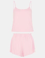 Pointelle Vest Short Pyjama Set , Pink (PINK), large