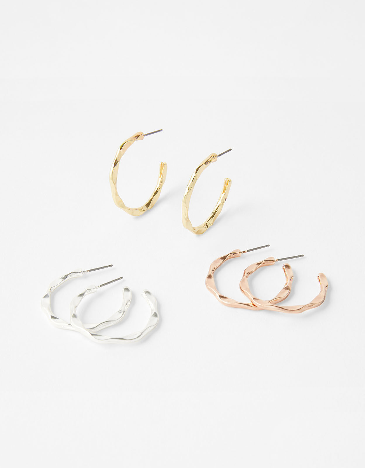 Mixed metal cheap earring set