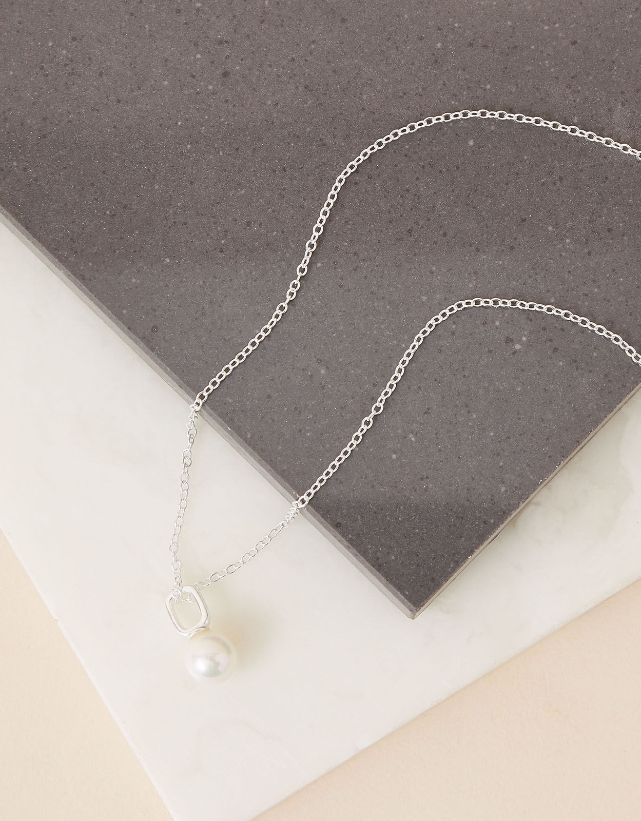 Sterling Silver Pearl Pendant Necklace