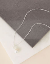 Sterling Silver Pearl Pendant Necklace, , large