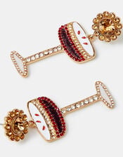 Embellished Espresso Martini Drop Earrings, , large