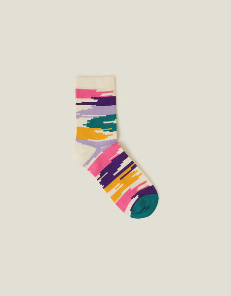 Blur Print Socks, BRIGHTS MULTI, large